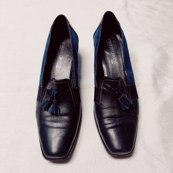 ROBERTO CAPUCCI Blue Heels Size 10 Made in Italy - Picture 5 of 17